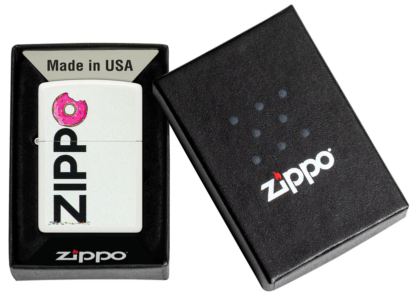 Encendedor Zippo Blanco Mate Donut Cod 46240