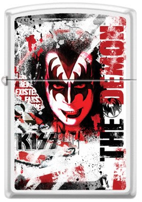 Encendedor Zippo Blanco Kiss The Demon Cod 46978