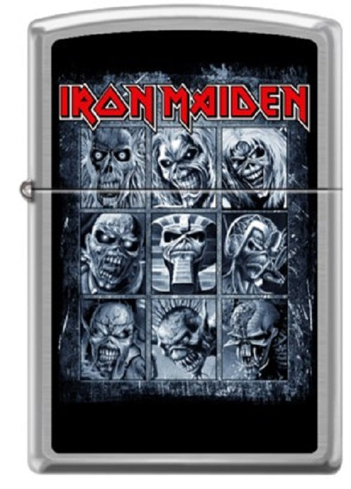 Encendedor Zippo Cromo Iron Maiden Eddie Caras Cod 46991