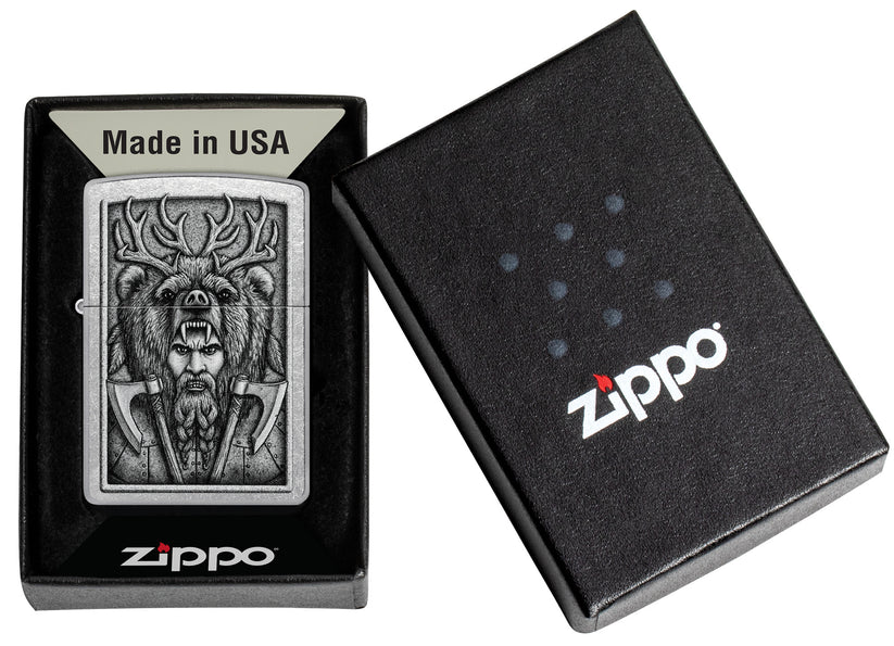 Encendedor Zippo Cromado Guerrero Bárbaro 48731
