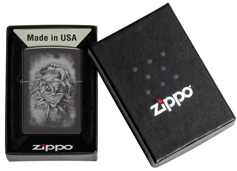 Encendedor Zippo Negro Espejo Payaso 48914