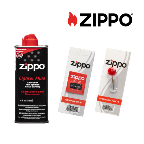 Combo Fan Zippo (combustible, piedra y mecha)