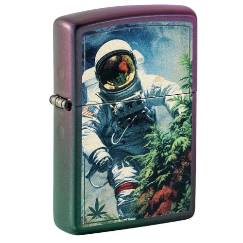 Encendedor Zippo Iridiscente Astronauta Cannabis 47519
