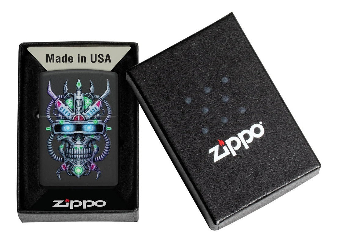 Encendedor Zippo Negro Calavera Cod 48516