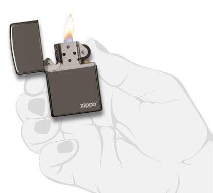 Encendedor Zippo Negro Con Logo 150ZL