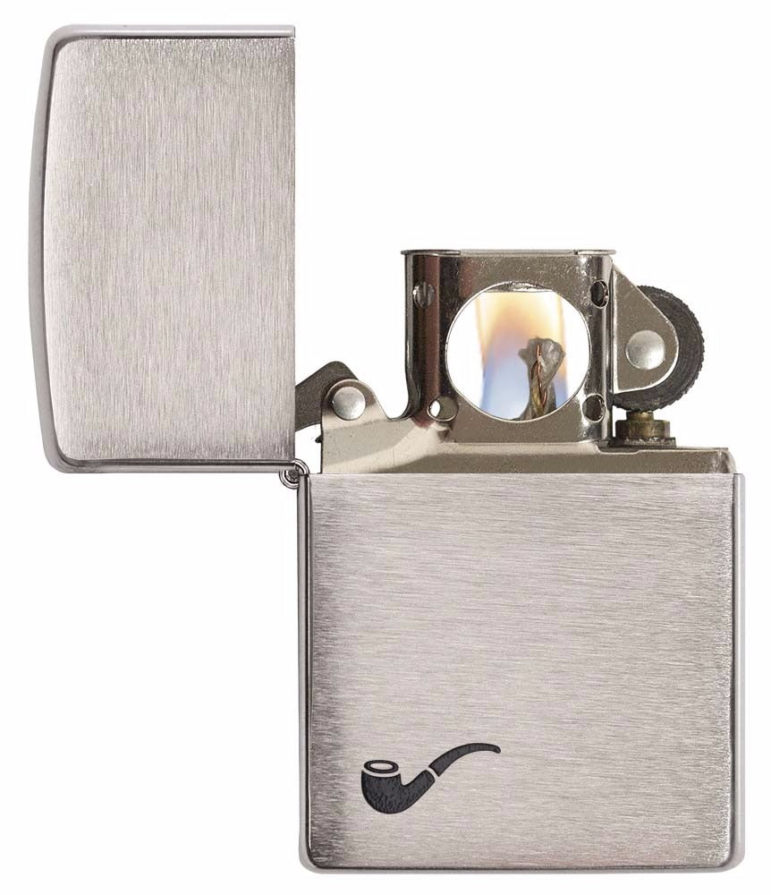 Encendedor Zippo Para Pipa Cromo Cepillado - Cod 200pl