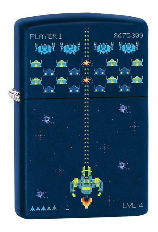 Encendedor Zippo Pixel Game Azul Mate - Cod 49114