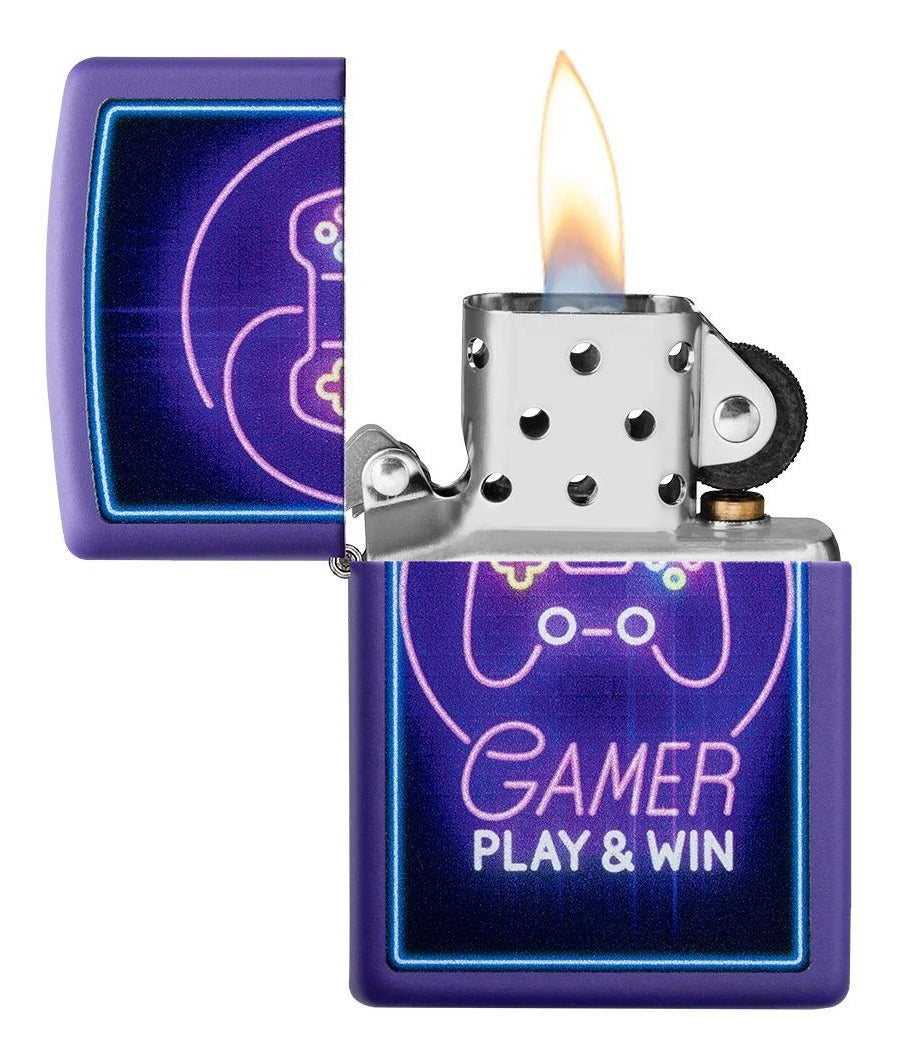 Encendedor Zippo Purpura Mate Imagen A Color Cod 49157