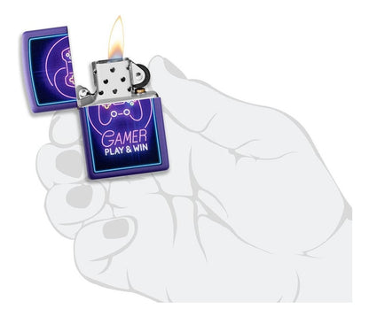 Encendedor Zippo Purpura Mate Imagen A Color Cod 49157
