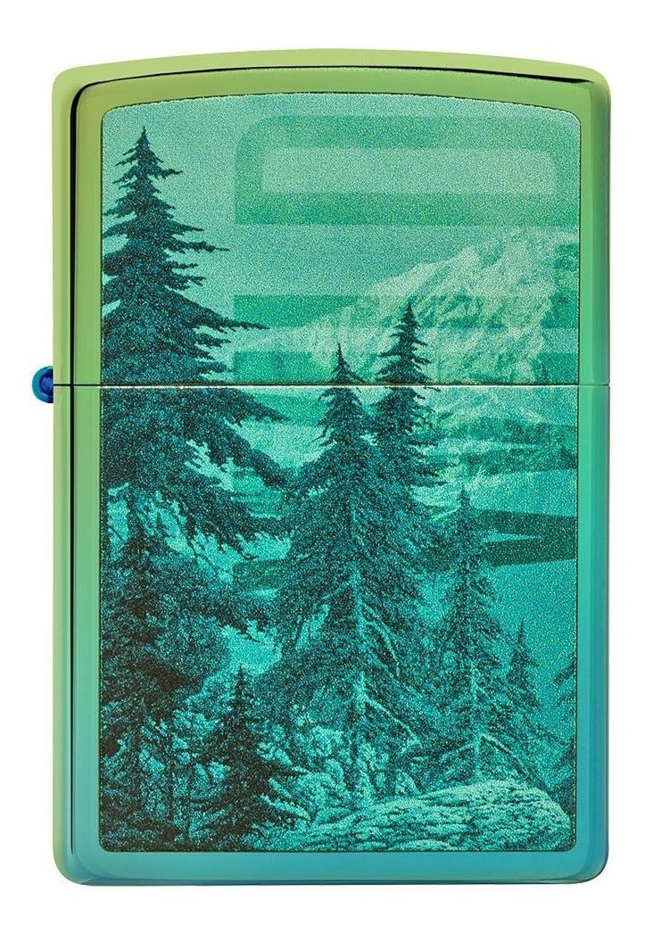 Encendedor Zippo Verde Metalizado Montaña Wild Cod 49461