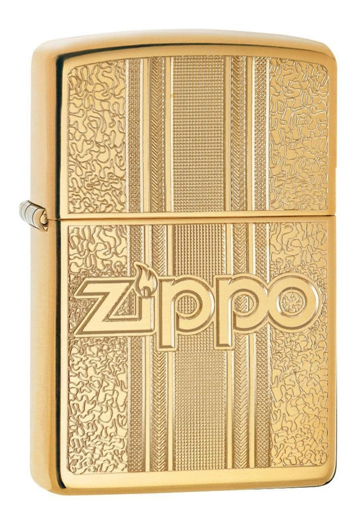 Encendedor Zippo Dorado Grabado Cod 29677