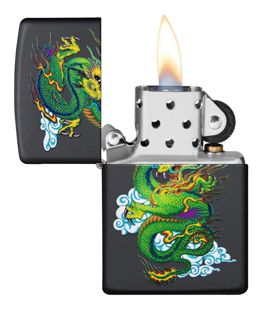 Encendedor Zippo Negro Dragón Cod 29839