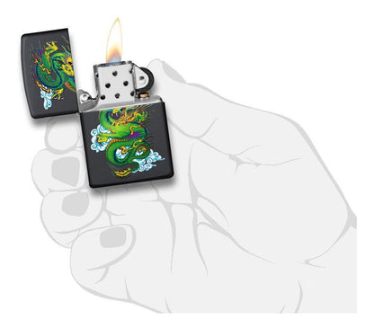 Encendedor Zippo Negro Dragón Cod 29839