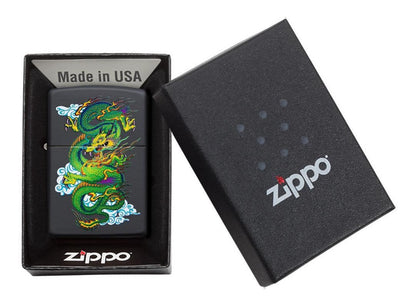 Encendedor Zippo Negro Dragón Cod 29839
