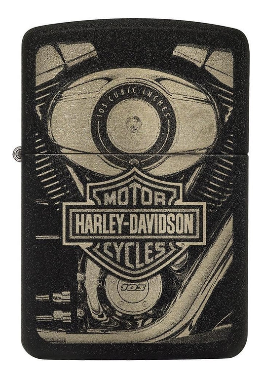 Encendedor Zippo Negro Harley Davidson Estilo 1941 Cod 49468