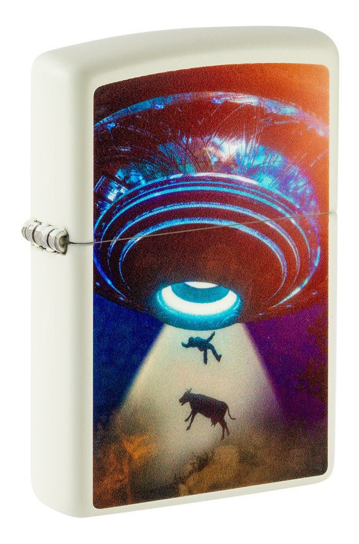 Encendedor Zippo Blanco Fluorescente Ovni Cod 49838