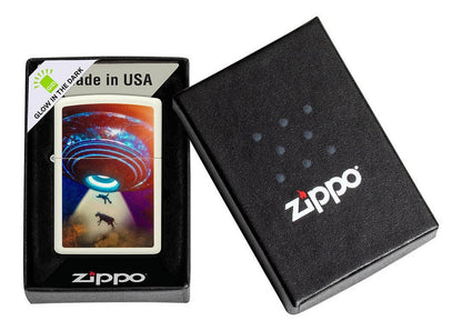 Encendedor Zippo Blanco Fluorescente Ovni Cod 49838