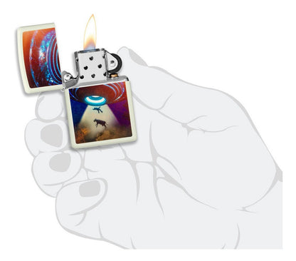 Encendedor Zippo Blanco Fluorescente Ovni Cod 49838