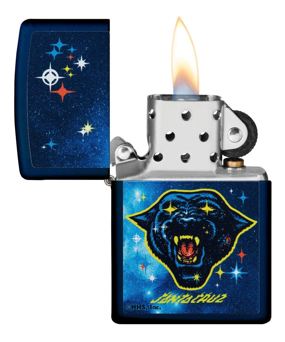 Encendedor Zippo Azul Santa Cruz Pantera Cod 49613
