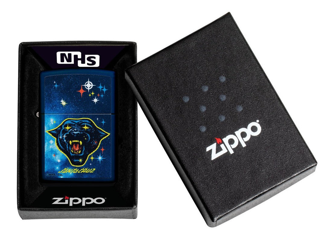 Encendedor Zippo Azul Santa Cruz Pantera Cod 49613