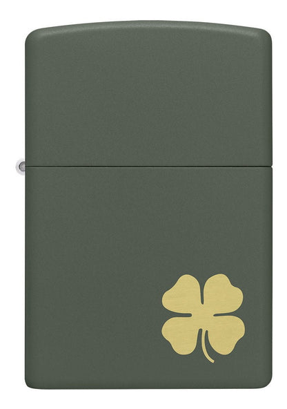 Encendedor Zippo Verde Mate Trébol Cod - 49796
