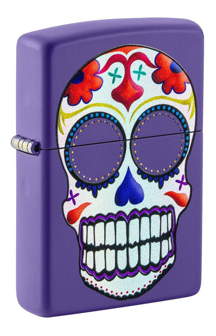 Encendedor Zippo Purpura Calavera De Azúcar Cod 49859