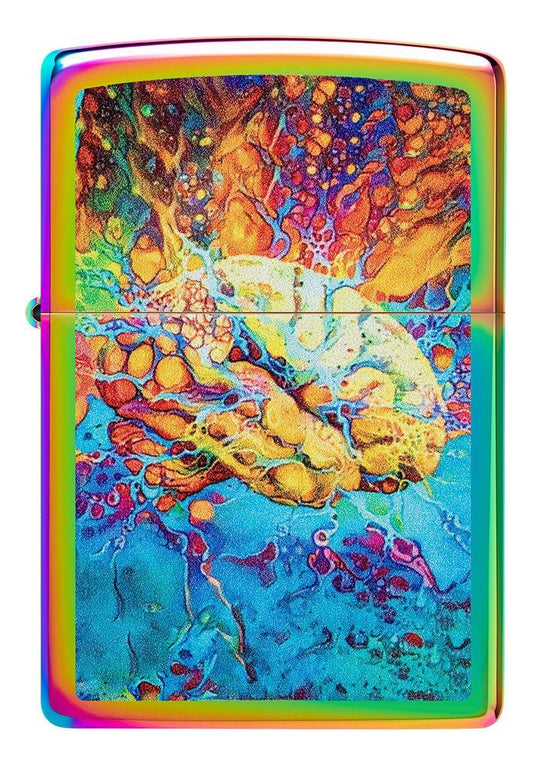 Encendedor Zippo Tornasol Cerebro Psicodélico Cod - 49787