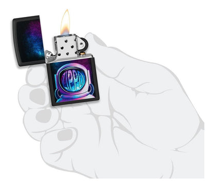 Encendedor Zippo Negro Mate Astronauta Cod 49773