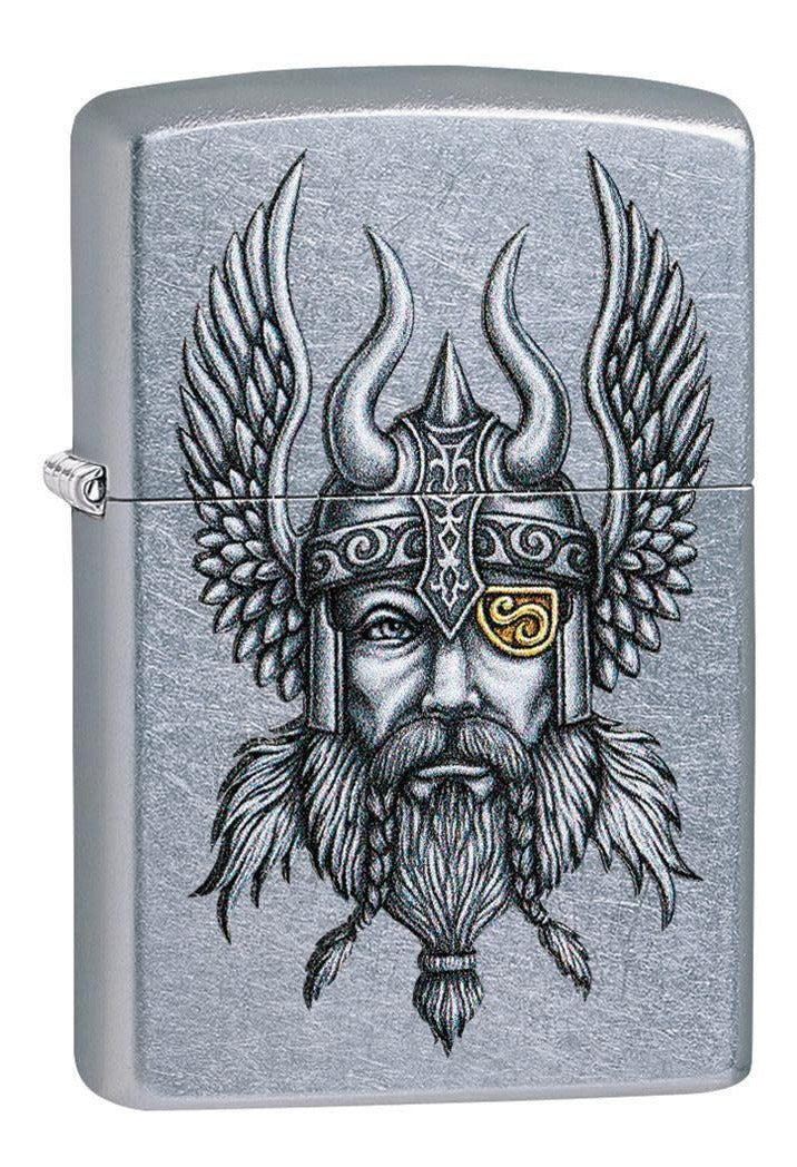 Encendedor Zippo Cromo Guerrero Vikingo Cod 29871