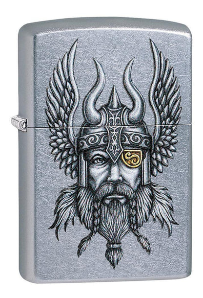 Encendedor Zippo Cromo Guerrero Vikingo Cod 29871