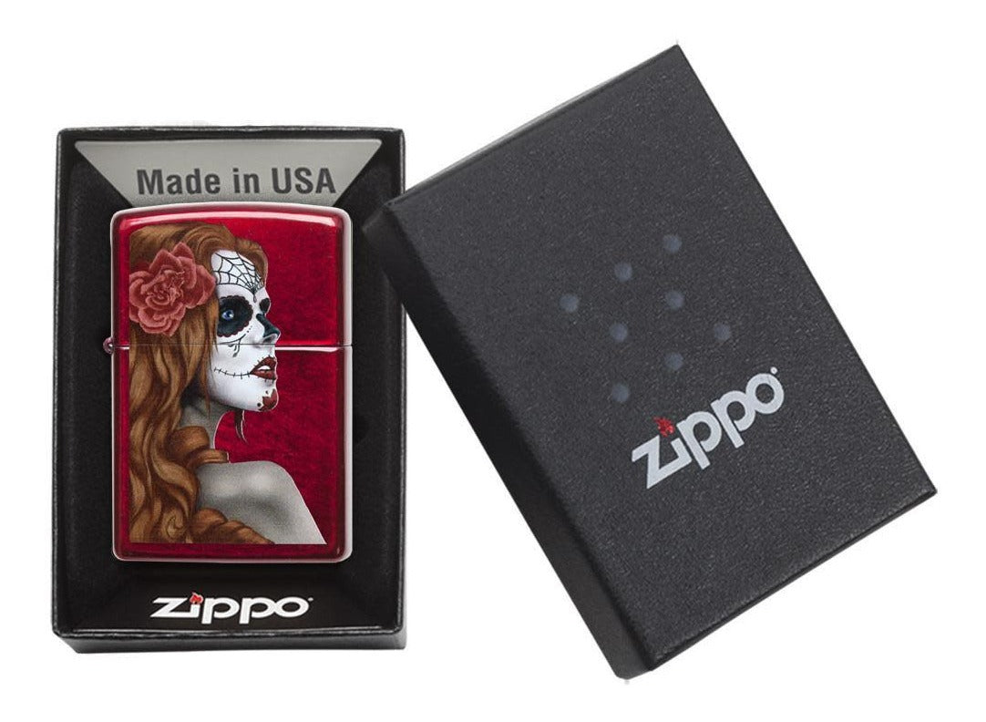 Encendedor Zippo Rojo Día Muertos Cod - 28830