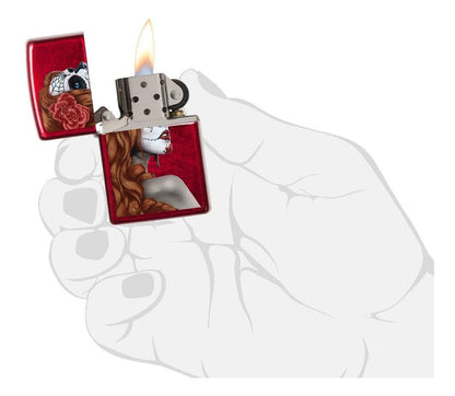 Encendedor Zippo Rojo Día Muertos Cod - 28830