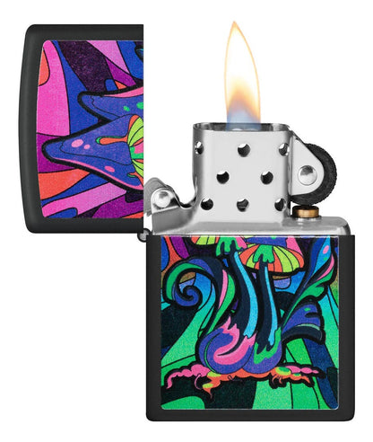 Encendedor Zippo Negro Mate Hongo Counter Cod - 48386