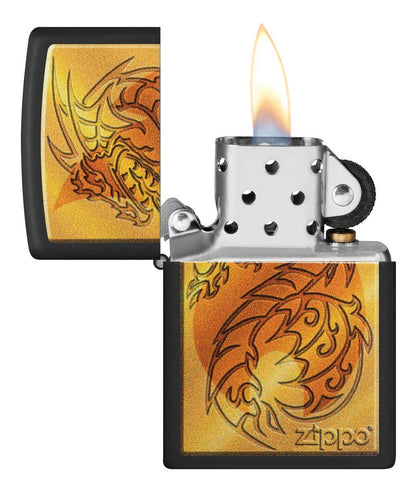 Encendedor Zippo Negro Medieval Mitológico Cod - 48364