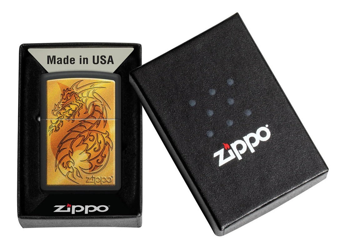 Encendedor Zippo Negro Medieval Mitológico Cod - 48364