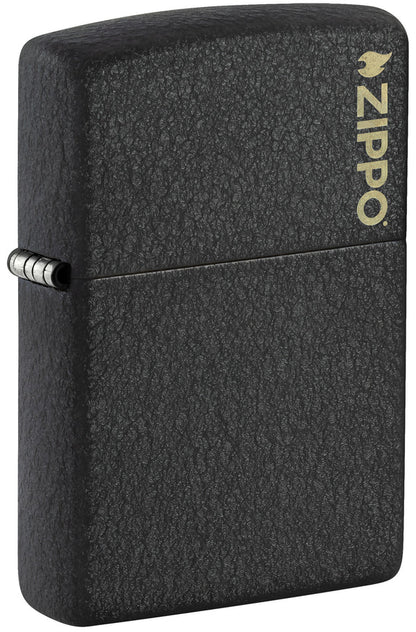 Encendedor Zippo Negro Craquelado Logo Cod 236ZL