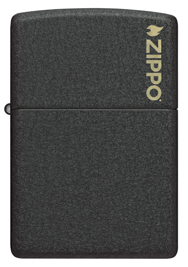 Encendedor Zippo Negro Craquelado Logo Cod 236ZL