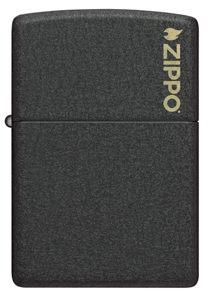 Encendedor Zippo Negro Craquelado Logo Cod 236ZL