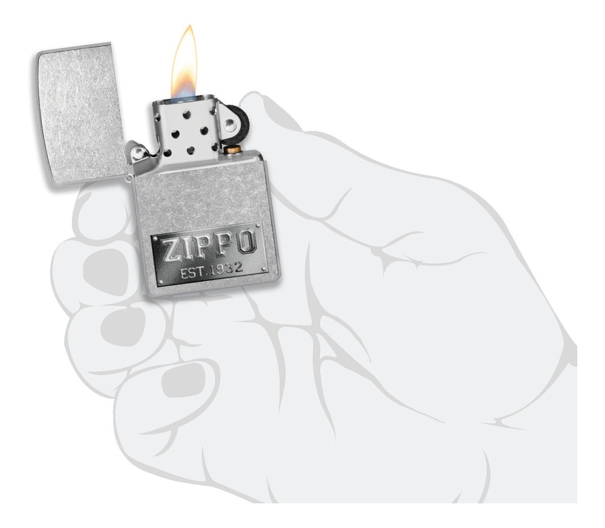 Encendedor Zippo Cromo Cepillado 1932 Cod - 48487