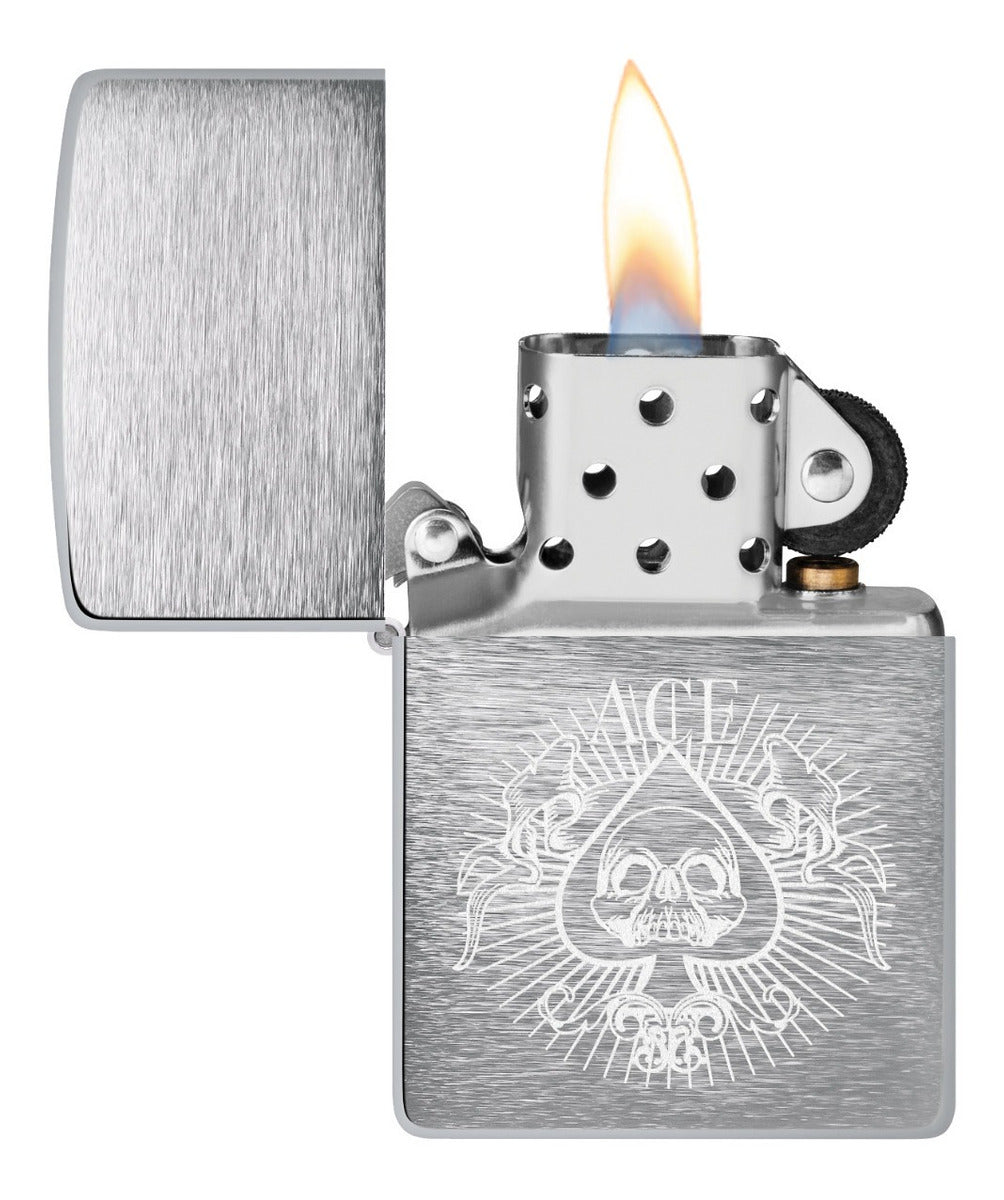Encendedor Zippo Cromo As De Picas Cod - 48500