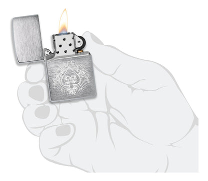 Encendedor Zippo Cromo As De Picas Cod - 48500