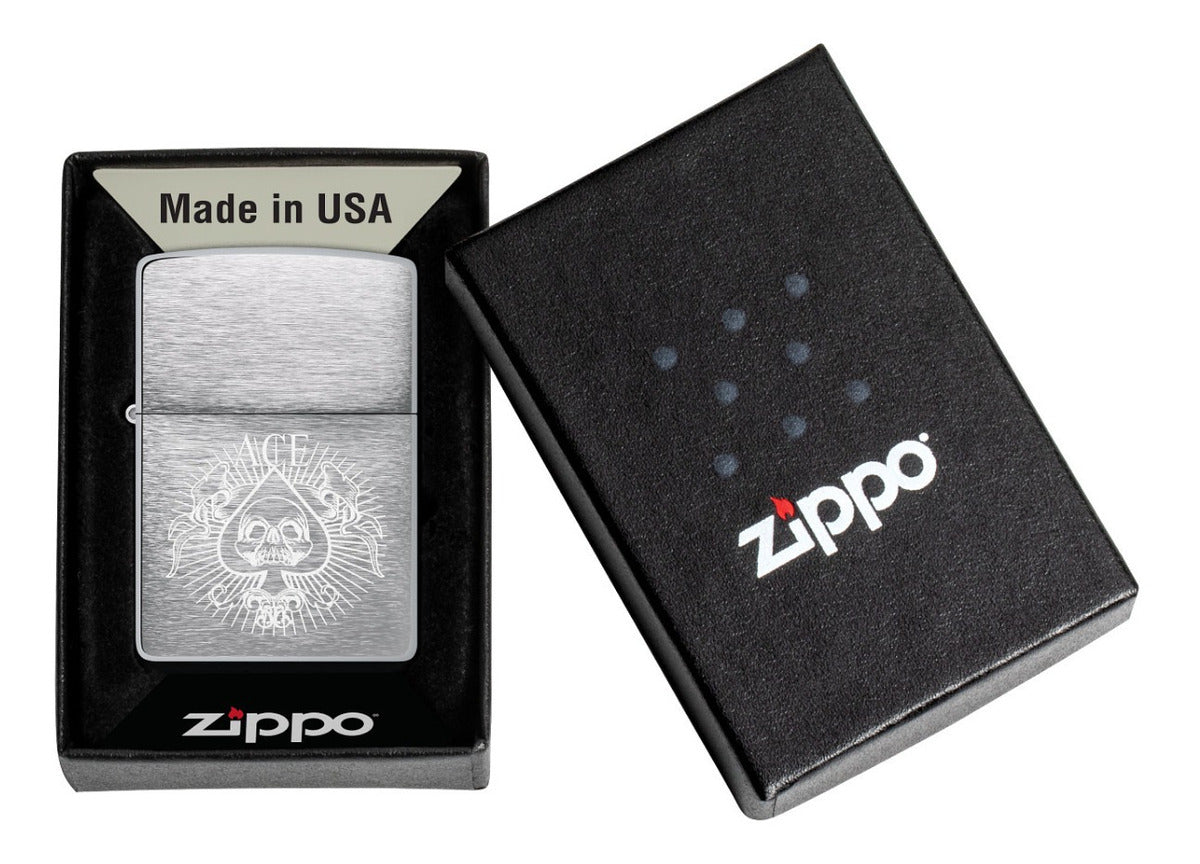 Encendedor Zippo Cromo As De Picas Cod - 48500