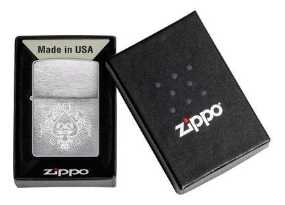 Encendedor Zippo Cromo As De Picas Cod - 48500