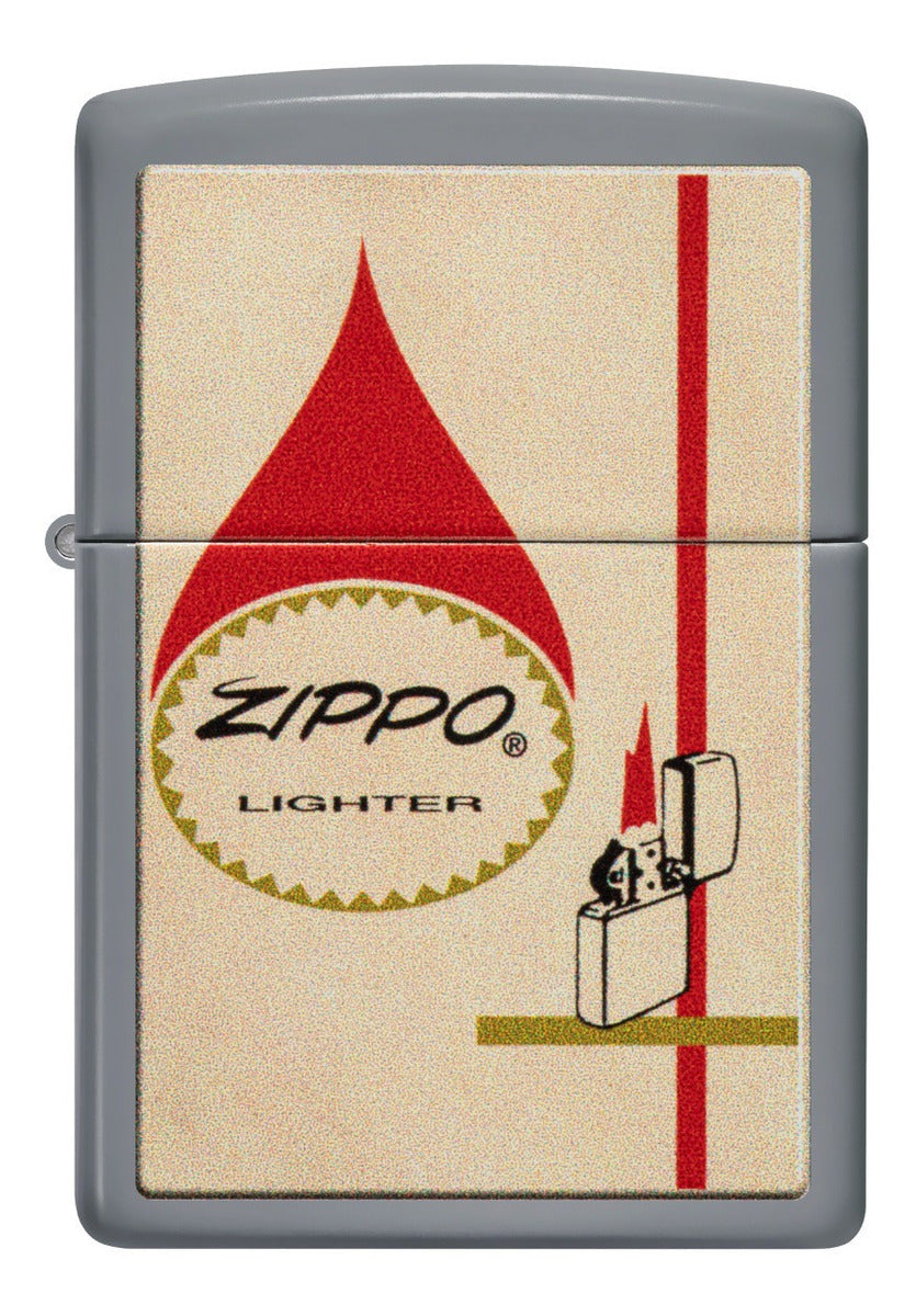 Encendedor Zippo Gris Vintage Cod - 48496