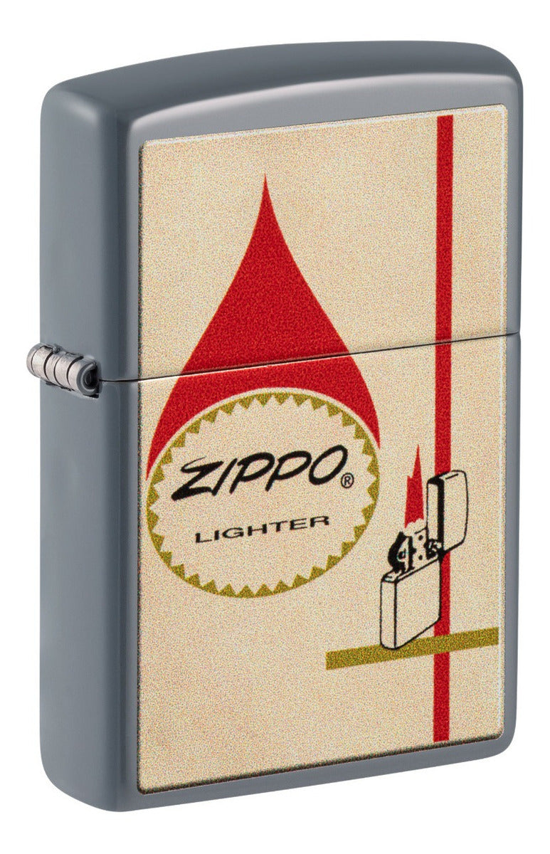 Encendedor Zippo Gris Vintage Cod - 48496