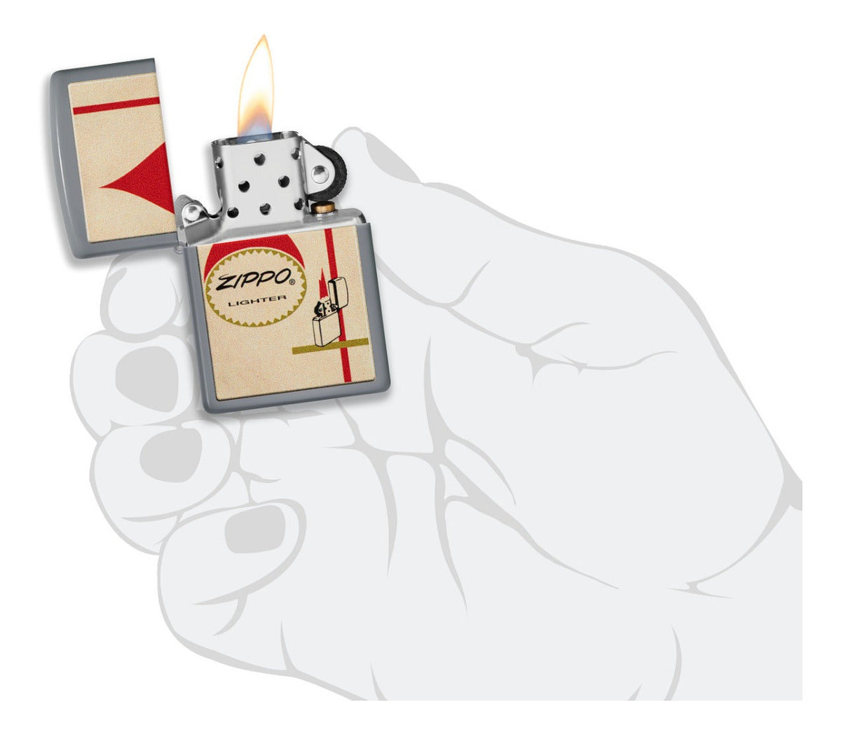 Encendedor Zippo Gris Vintage Cod - 48496