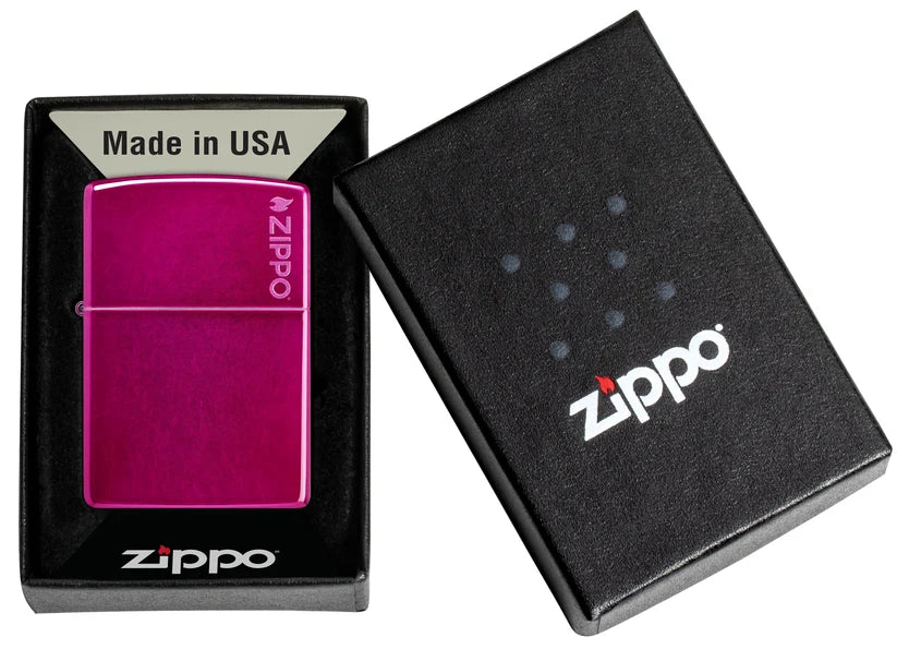Encendedor Zippo Frambuesa Metalizado Logo 24003ZL