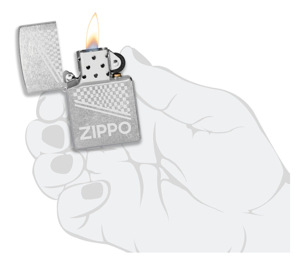 Encendedor Zippo Cromo Logo Lustre Cod - 48492