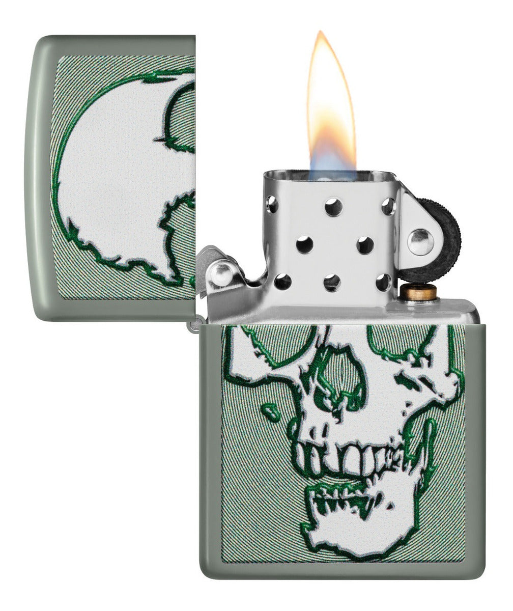 Encendedor Zippo Calavera Blanca Salvia Cod - 48489
