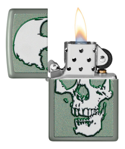 Encendedor Zippo Calavera Blanca Salvia Cod - 48489